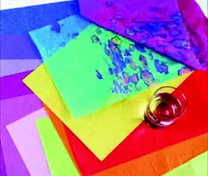 Spectra 006222 Deluxe Bleeding Recyclable Art Tissue Paper- Orange - 24 Sheets