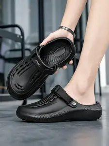 New Summer Men's Commuter Clogs, Breathable, Sweat-wicking, Anti-slip, Comfortable for All-day Wear, Casual Slippers
