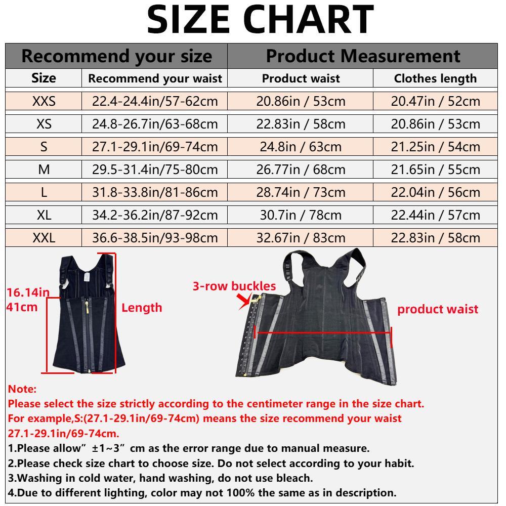 Fajas Colombianas Body Shaper Shapewear Women Vest Tops Double Compression Waist Trainer Corset Adjustable Zipper and Hook-eyes