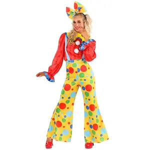 Adult Posh Polka Dot Clown Costume
