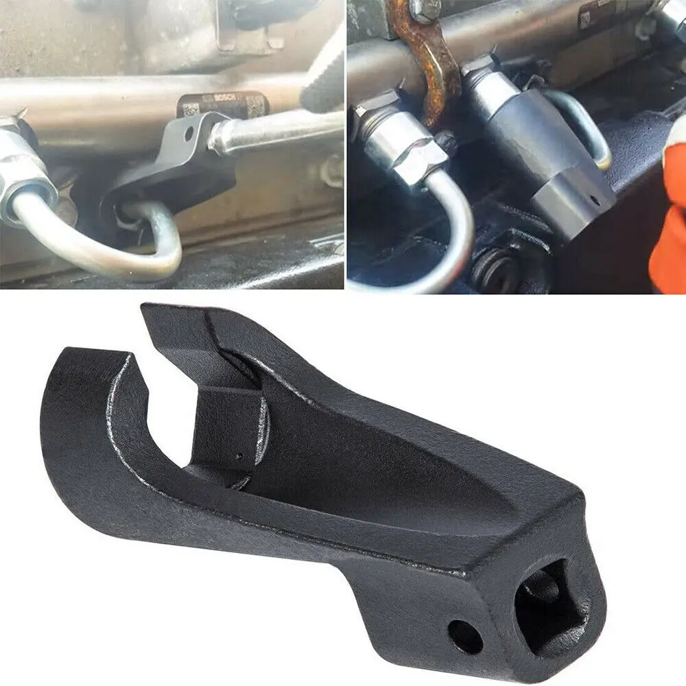 1pcs Heavy Duty Carbon Steel Fuel Line Socket (19mm, 3/8"-Drive), High Torque Socket Tool for Detroit DD13/15 Engines, W47058090900 J48770 Superseded, Grip Tightly During Removal, Resists Rust & Corrosion, Quick Loosen Car Repair Tool