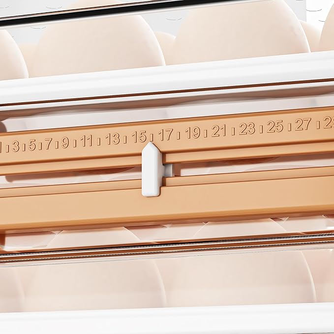 Egg Holder for Fridge 60 Count Large Capactity Egg Storage Container for Refrigerator, Clear Stackable Egg Organizer for Fridge, Coutertop Egg Trays Pull Out Drawer