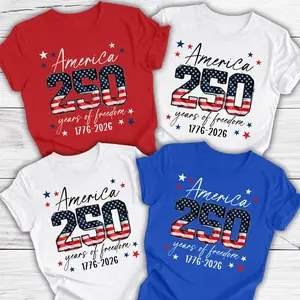 250 Years American Eagle T-Shirt, 1776-2026 USA Patriotic Shirt, 250th Anniversary America Tee, Fourth of July Patriotic Eagle Shirt
