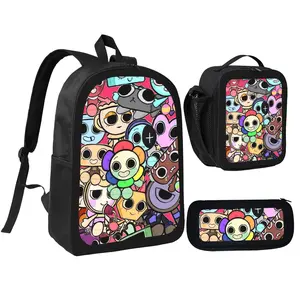 Danddys World Trendy Style Backpack Set - 3-in-1 School Supplies Bundle with Insulated Lunch Bag & Pencil Case, Adjustable Straps for Comfort