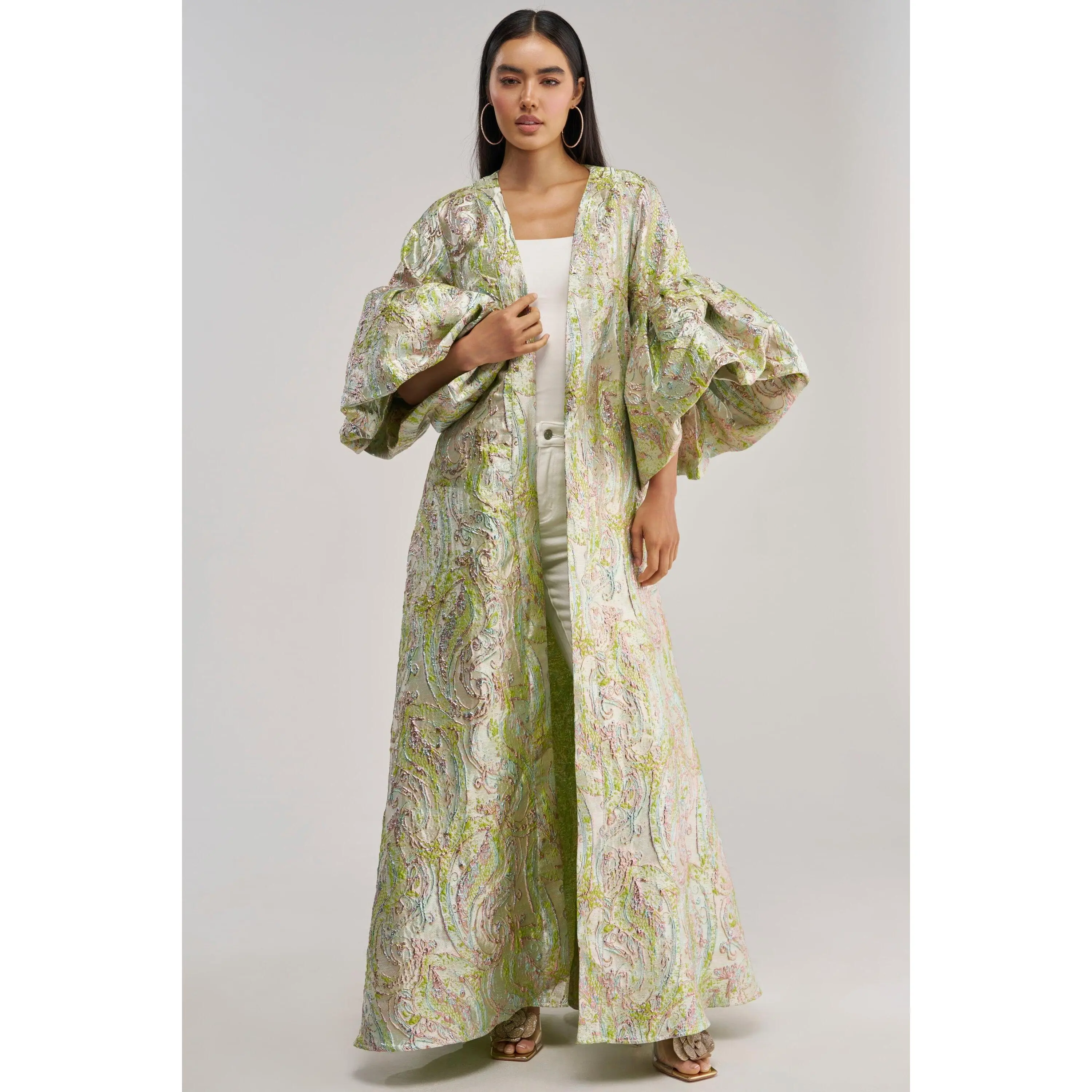 KEY LIME BROCADE DUSTER