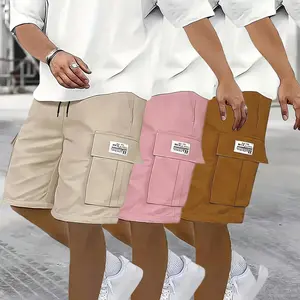 Men’s 3-Piece Short Set – Angled Pockets – Three-Piece Bottoms for Everyday Wear; Men’s Overalls/Shorts, Perfect for Street Style, Skateboarding, and Camping