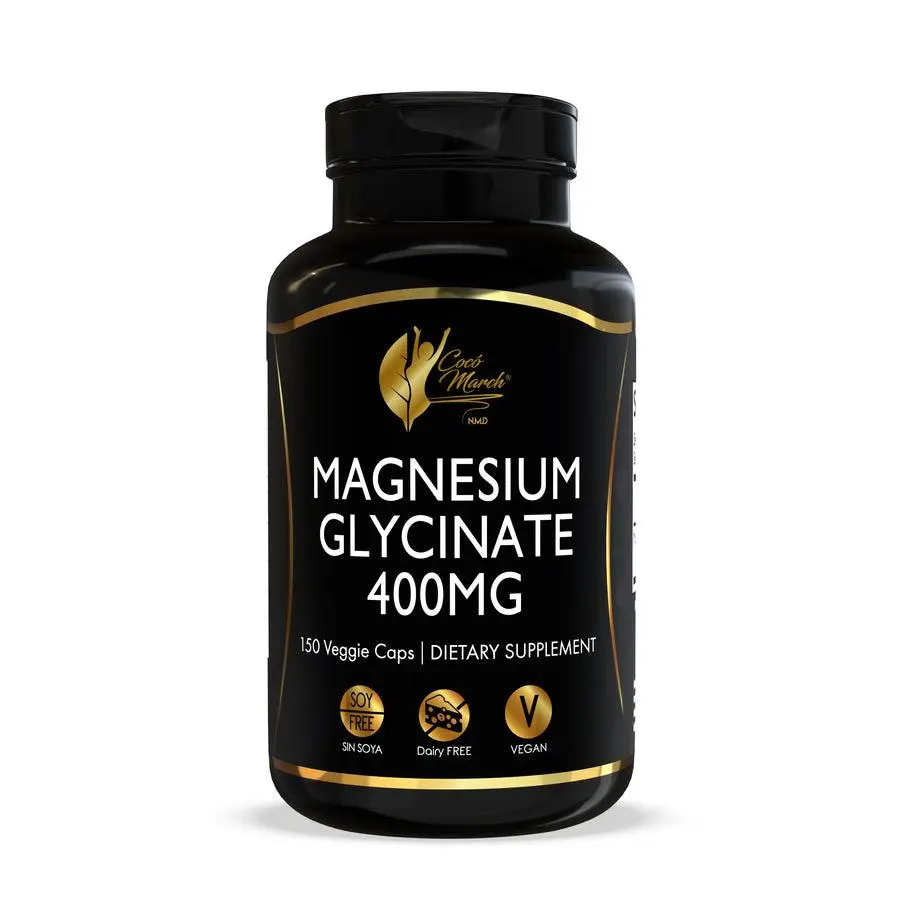 Coco March - MAGNESIUM GLYCINATE – 150 Capsules - 37-Day Supply, 400 mg per Serving