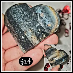 Carved Trolleite hearts from Brazil - decor cool crystals om earth crystal heart