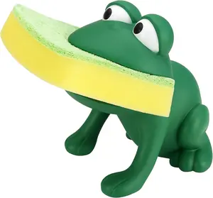 Frog Sponge Holder for Kitchen Sink – Cute Animal Design with Dual-Sided Sponge