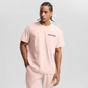 BRXL【Discount for live】Men's Short Sleeve Casual Shirts with Pocket Textured Look Moisture Wicking Running T-Shirts Quick Dry-brxl-6