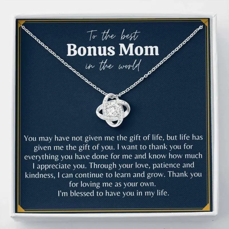 Mom Necklace, Stepmom Necklace, Bonus Mom Necklace Gift, Stepmom Mother In Law Wedding Gift From Bride 613, Beautiful Necklace Gifts for Mom - Perfect Mother's Day Jewelry, Thoughtful & Meaningful Gift for Mother