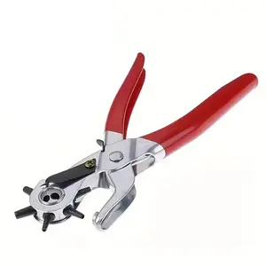 Leather Punch Tool for Multiple Sizes, Ideal for Belts Watch Straps Handbags, Durable Alloy DIY Accessories, Easy Manual Use