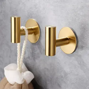 Multipurpose Hanging Storage Hook Rack Organizer for Home Metal Heavy Duty Hooks for Door Wall Closet Bathroom Bedroom Space Saving Organizer for Bags Coats Towels Robes Hats Accessories Daily Storage Golden