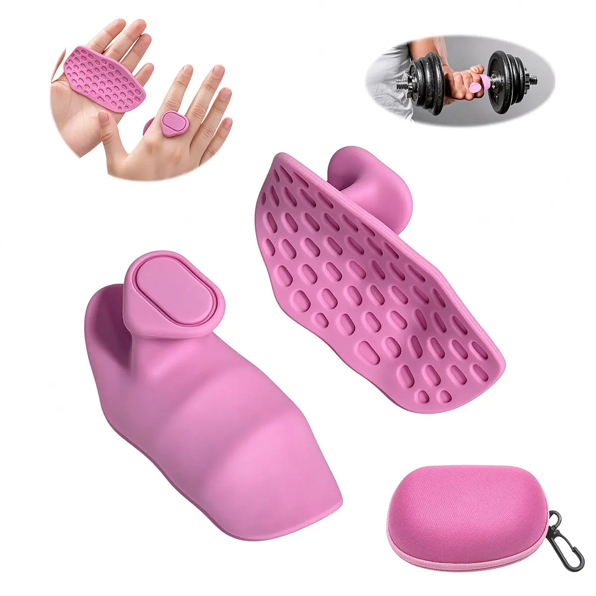 Silicone Workout Grips - Anti-Slip Gym Grips for Weight Lifting Workout Gloves for Pull Ups, Crossfit, Gymnastics Hand Grips for Men & Women