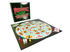 Weed-Opoly Boardgame Deluxe Weed Card Game for Cannabis Enthusiasts with Adventure Tactics & Category Questions No Warranty