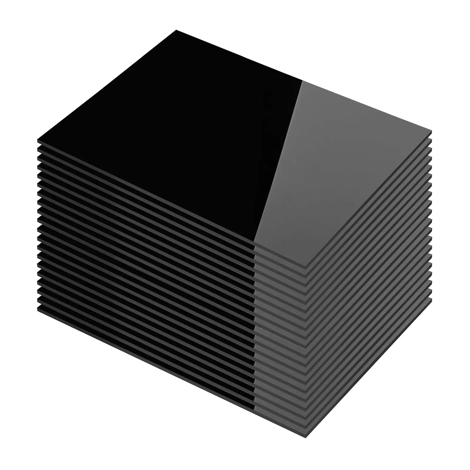 【Auction Price】20-Pack 4 inches Black Cast Acrylic Sheets, 3mm Thick Laser Engrave Blanks for DIY Projects, Makers, Home Decor (Tools & Hardware - Abrasive & Finishing Products),toolupgrade