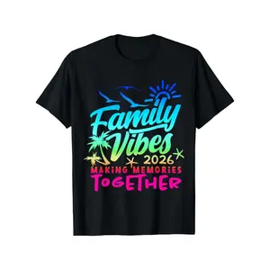 Family 2026 Vibes Family Reunion Vacation Making Memories T-Shirt | Comfort Fit Men'S Tee, Crew Neck, Ultra Soft, Breathable, Moisture Wicking, Casual Summer Tee, Must-have Fashionable Tee