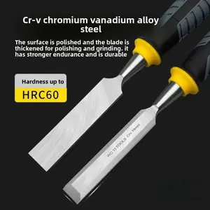 Wood Carving Chisel Set, Inner Blade Woodworking Round Chisels, Handmade Woodcarving Tools, 4 Pieces, Ideal for Craftsmen