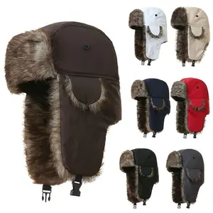 Winter Cold Weather Trapper Hat Warm Faux Fur Winter Hat with Ear Flaps Windproof Waterproof Snow Ski Hats for Men Women��gift��Gift