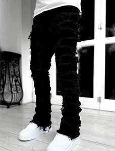 Men’s Black Stacked Jeans