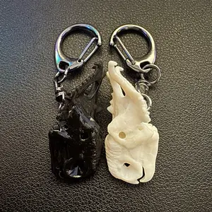 Pachyrhinosaurus Skull | Resin Dinosaur Keychain - High Paleo Accuracy, Detail, and Durability - Perfect Gift for Dino Enthusiasts, Jurassic Park Fans, and Prehistoric Lovers