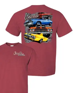 Chevy Chevelle 2 Sided T-Shirt, Car Lover Tee, Women Men Lady Crewneck Casual Shortsleeve Cotton Menswear Top, Gift For Her For Him