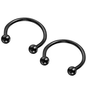 OIDEA Stainless Steel Horseshoe Barbell, 16G Minimalist Ring for Septum, Lip, Nipple & Cartilage Piercing, Alternative Body Jewelry in Gold Tone, 6-12mm