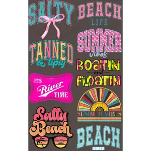 SALTY BEACH LIFE PREMADE GANGSHEET  - 22X36  DTF TRANSFERS - DIRECT TO FILM
