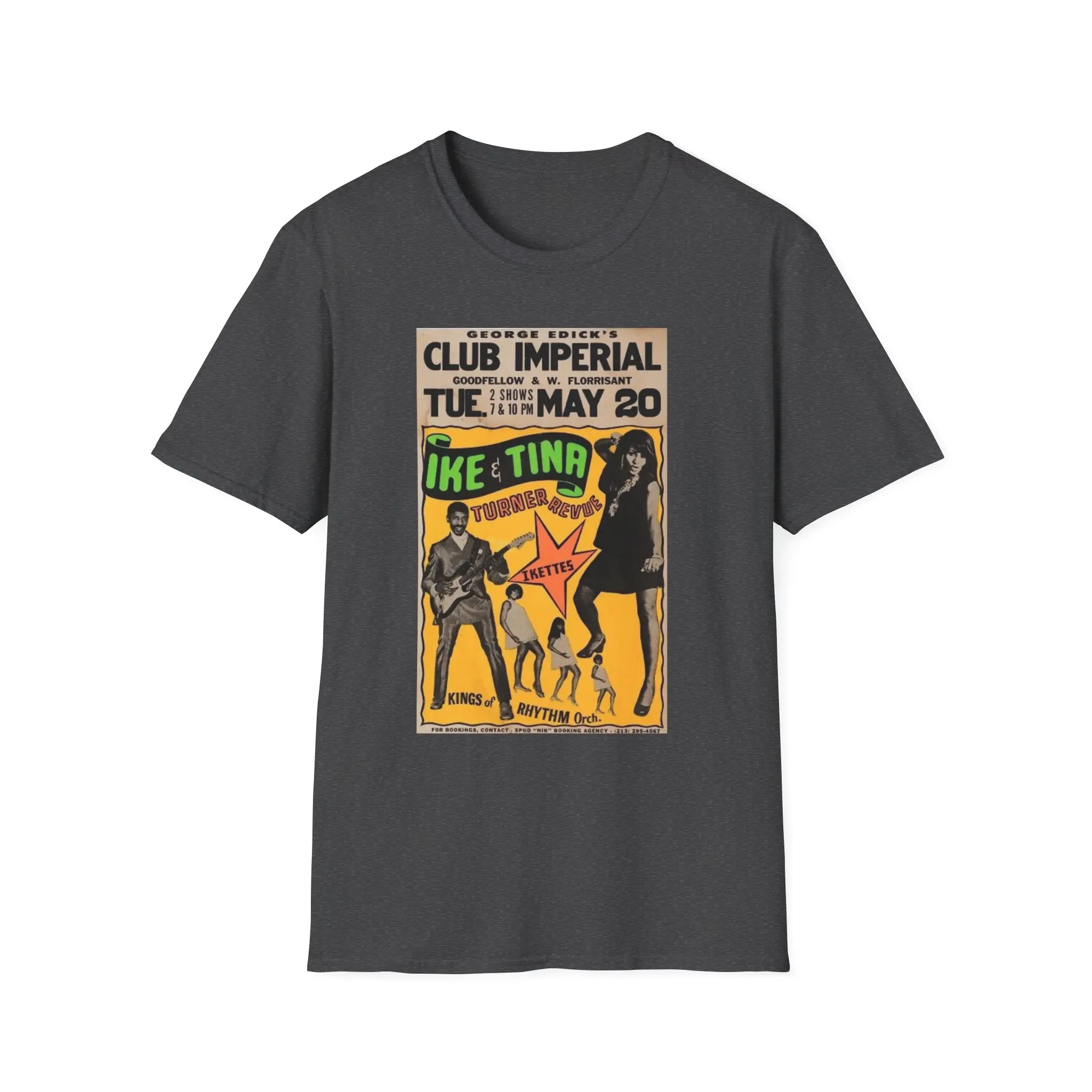 Ike and Tina Turner concert poster T-Shirt | Retro music tour design