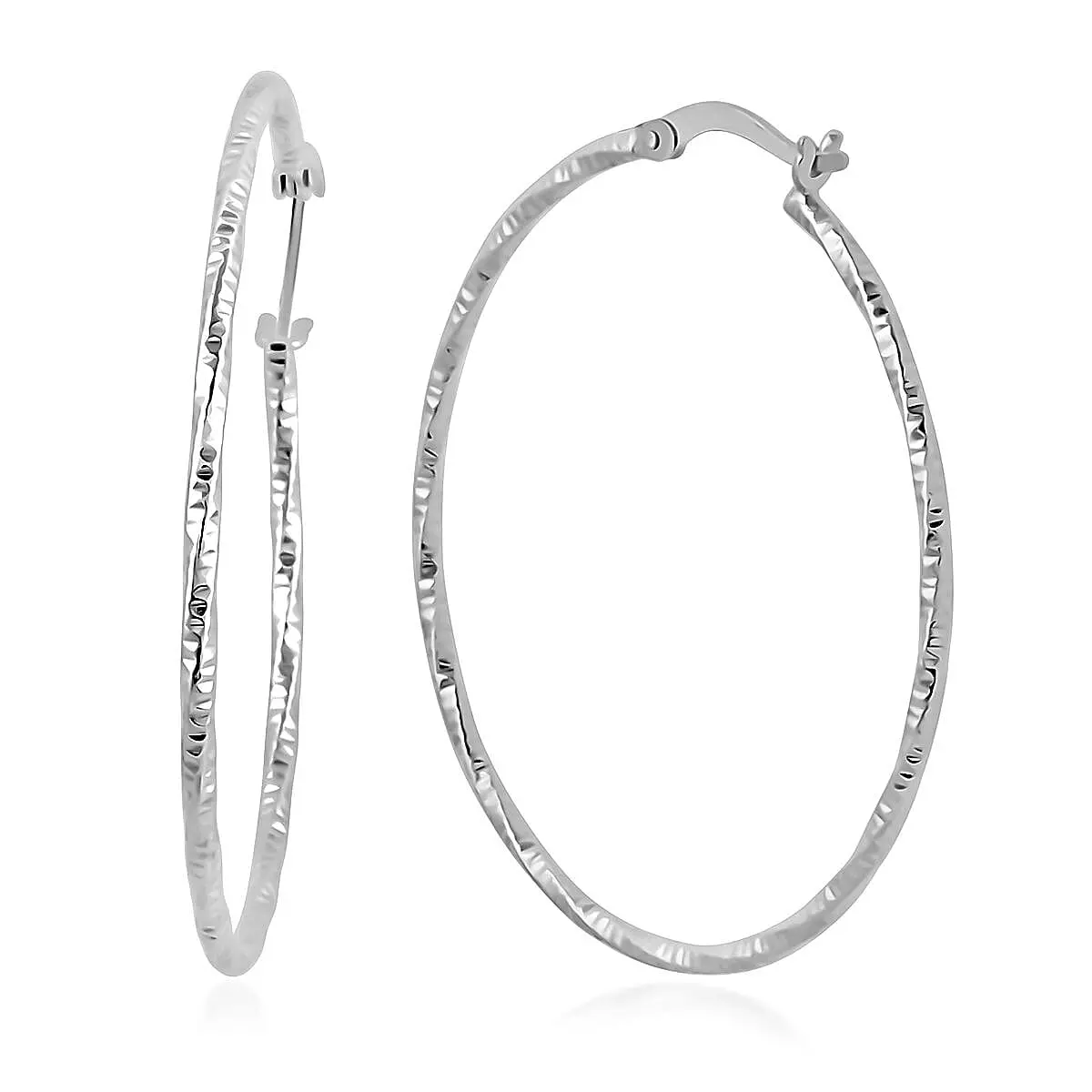 Sterling Silver Hoop Earrings 2.40 Grams Sterling Silver Hoop Earrings 2.40 Grams