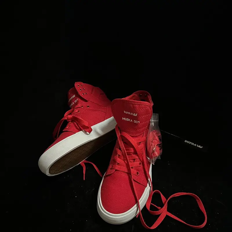 Supra Skytop D Bold Red Limited Edition - High-Top Canvas Street Sneakers
