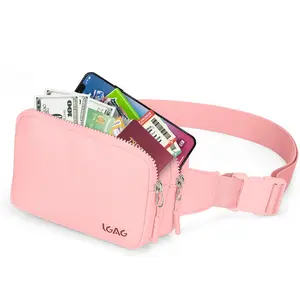 LAGA-2024 Solid Color Quilted Fanny Pack, Casual Large Capacity Zipper Chest Belt Bum Bag As Gift, All-match Sling Bag for Daily Use Travel Essentials