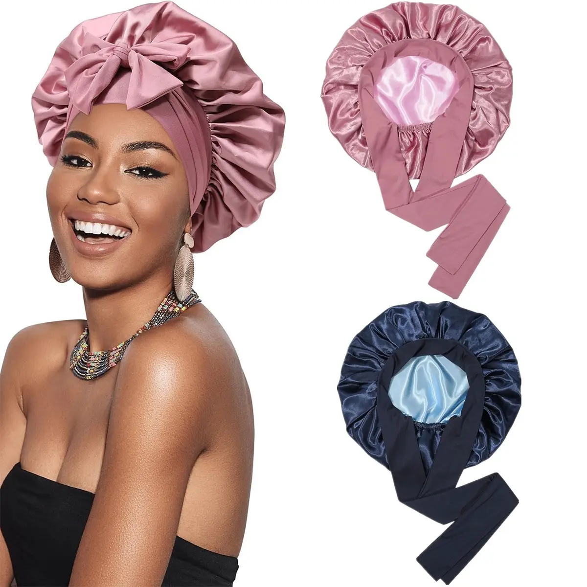 2PC(1PC Bean Paste Pink&1PC Navy Blue + Light Blue