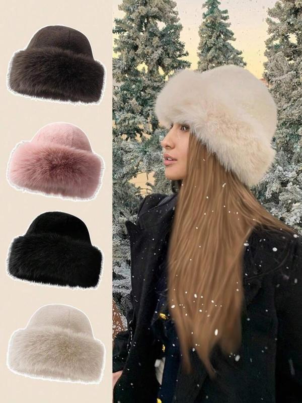 Women's Elegant Solid Color Bucket Hat, 2024 New Style Trendy Fuzzy Warm Hat, Chic All-match Accessories for Fall & Winter for Women & Girls for Outfit Matching, Fashion Matching Hat Women's Elegant Solid Color Bucket Hat, 2024 New Style Trendy Fuzzy Warm Hat, Chic All-match Accessories for Fall & Winter for Women & Girls for Outfit Matching, Fashion Matching Hat