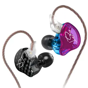 KZ ZST HiFi In-Ear Monitor Earbuds, Hybrid 1BA+1DD Wired Headphones with Stereo Sound, Noise Isolating Earphones for Gaming, Music, Phone &