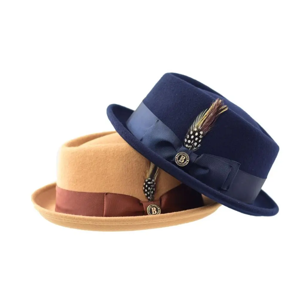Fifth Avenue Santana Collection Hat with Decorative Tassels and Bow Detail in Navy