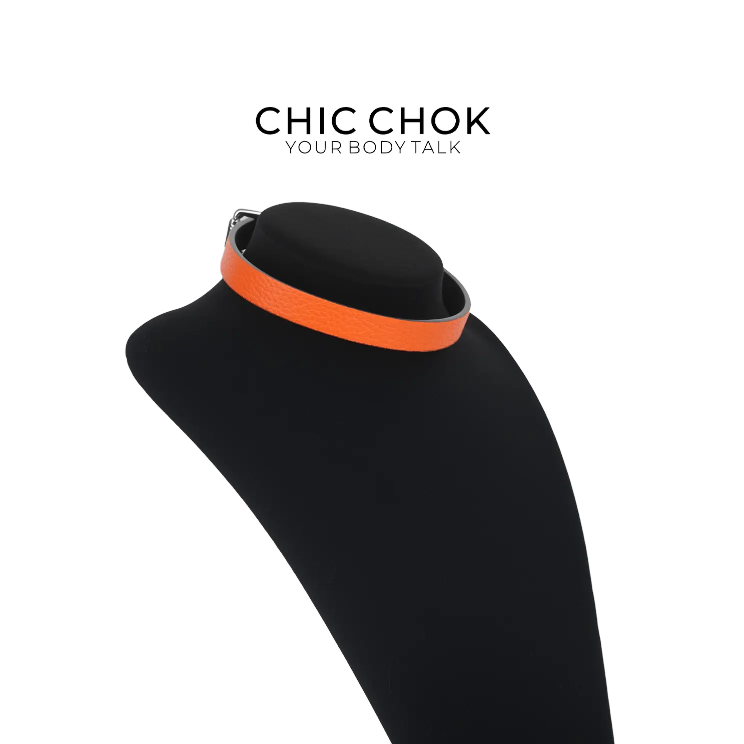 CHICCHOK [The Ember Line] – Resilient Flame Orange Leather Collar Chokerstyle Collaraccessory Fashionchoker Accessorygoals