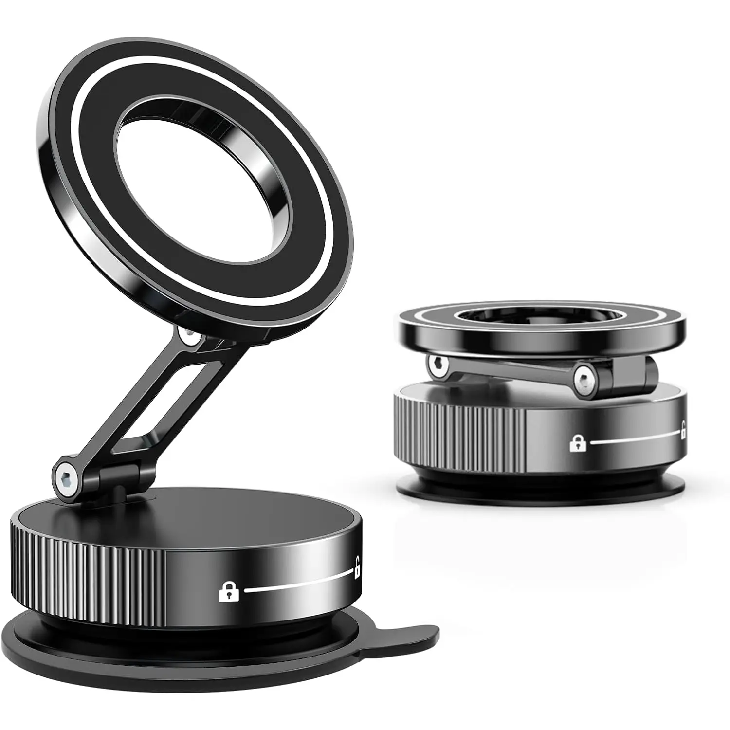 1pc Magnetic Phone Holder for Magsafe, Adjustable 360 Degree Stand, Foldable Portable Design, Fits All Smartphones & Cars (/silver)