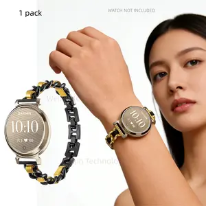 Metal strap suitable for Garmin Lily 2/Lily 2 Active metal strap, 14mm sparkling crystal quick release strap, women only strap, tool free metal bracelet strap 1 piece