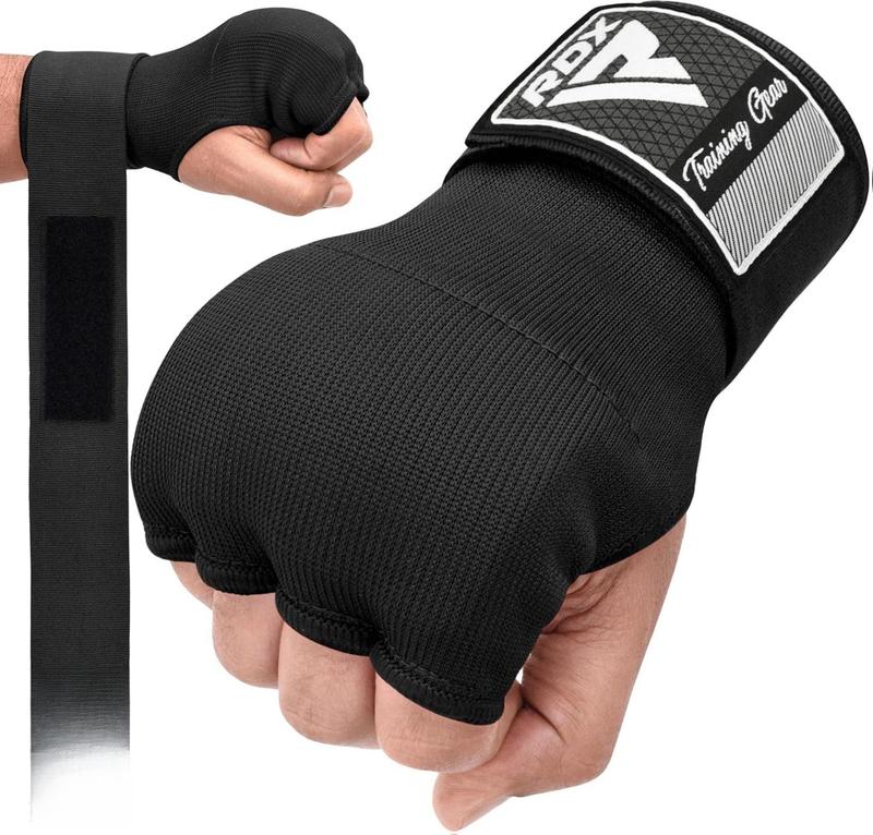 RDX Gel Boxing Hand Wraps Inner Gloves Men Women, Quick 100cm Long Wrist Straps, Elasticated Padded Fist Under Mitts Protection, Muay Thai MMA Kickboxing Martial Arts