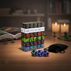 63 Pieces MTG Dice Counters 6 Sided Dice Set with Ability Keywords Tokens Shield Life Counter for Magic The Gathering TCG Cards waterproof