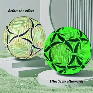 Night Glow Soccer Ball, Size 5 PU Stitched Football, Glowing Sports Equipment for Youth Entertainment, Ideal for Teenage Fun, Football Balls