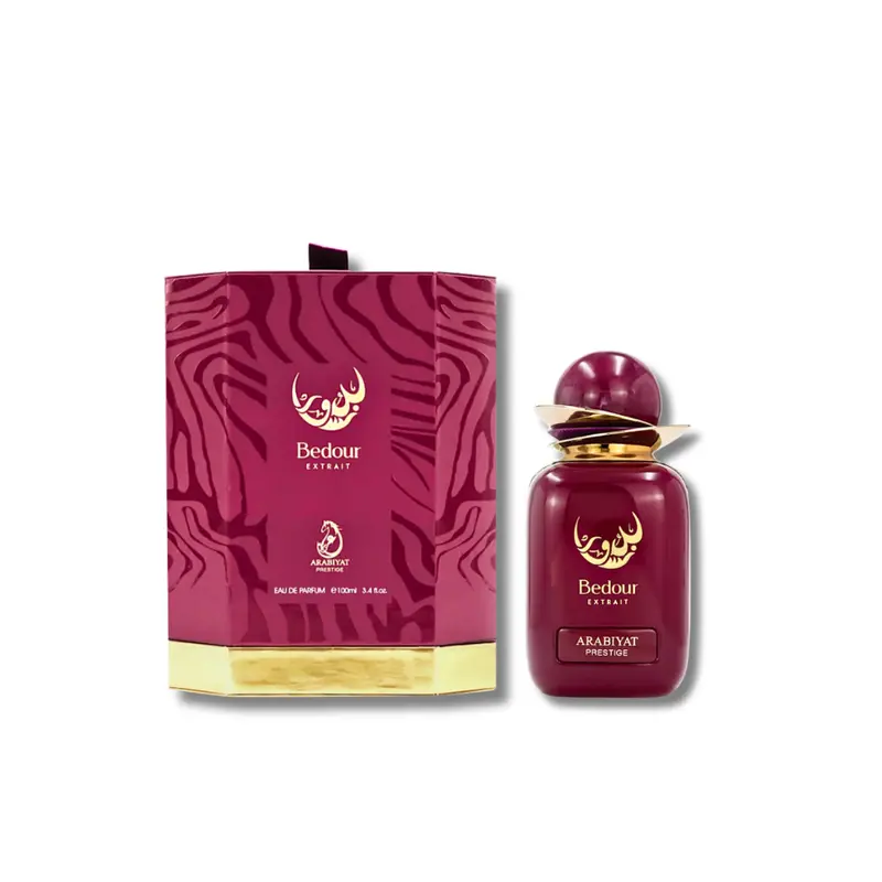 Women's Arabiyat Bedour Extrait de Parfum Spray - Arabiyat Prestige Alcohol-Based Aromatic EDP Scents, Floral Fruity/Fruity Floral Fragrance with Citrus, Peachy Gourmand, Powdery Musk, Cotton Notes, 3.4 oz EDP Perfume Sprays for Adults