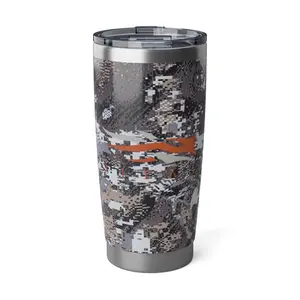 Vintage Sitka Camo Tumbler 12oz 20oz 30oz Stainless Steel with Lid, Insulated Travel Mug, Bridesmaid Gift Idea, Reusable Coffee Cup, Outdoor Drinkware