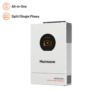 Humsienk 8000W 48V All-in-One Solar Inverter, Split Phase 120/240V, 10kW PV Input,Dual MPPT, Whole Home Backup, Parallel Ready, A maximum of 6 units can be connected in parallel, Inversor Solar