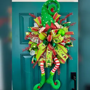 Kids Elf Wreath for Christmas