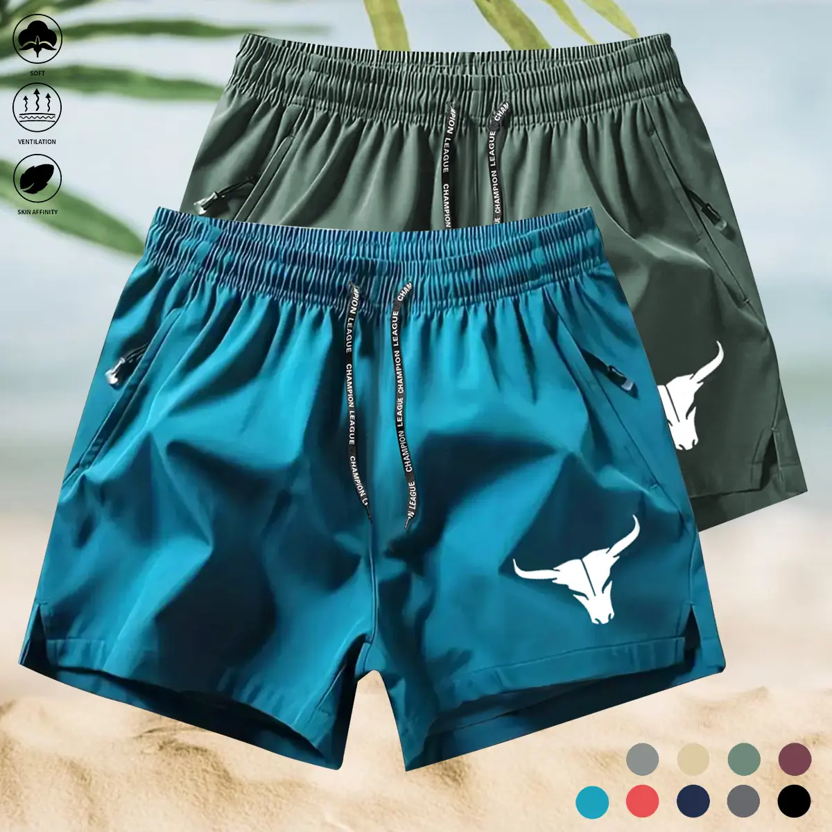 Lake Blue + Army Green