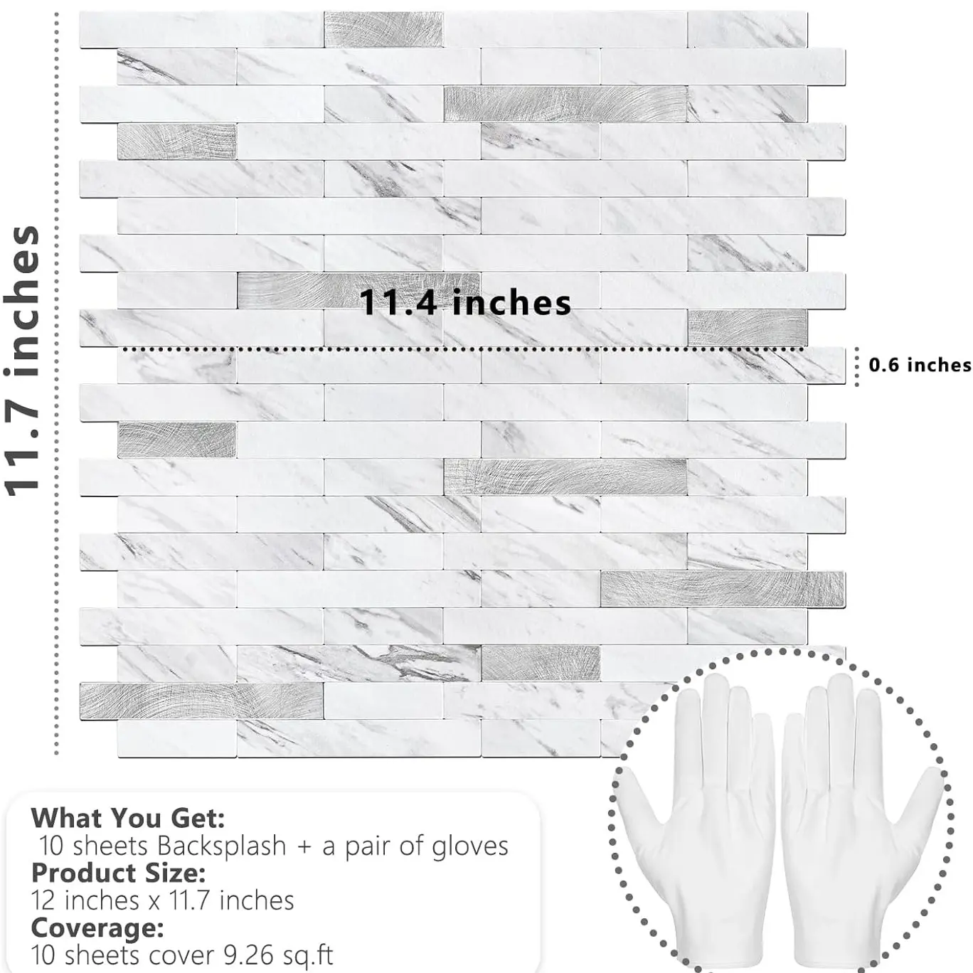 White with Metal Silver