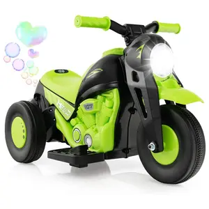 Costzon 6V Battery-Powered 3-Wheel Electric Bubble Trike for Toddlers - Outdoor Ride-On Toy with Bubble Maker, Music, LED Headlight, Forward-Backward Function, Cool Gifts for Kids, Outdoor Kids Stuff