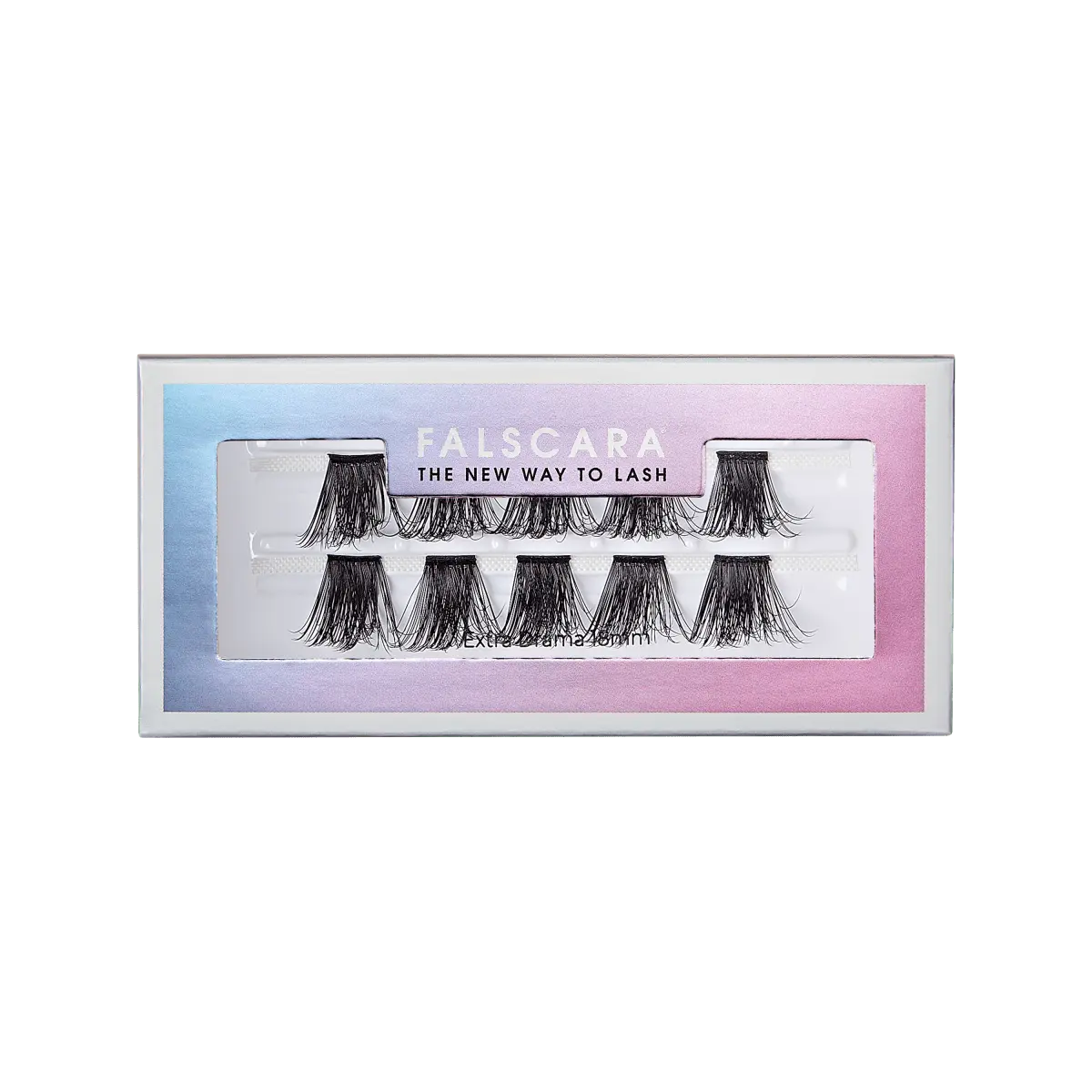Falscara Extra Drama Volume Single Pack | DIY False Lash Extensions, Ultra Glam, Cluster Lash, Wispy Lashes, 10 Wisps, 18mm
